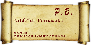 Paládi Bernadett névjegykártya