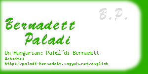 bernadett paladi business card